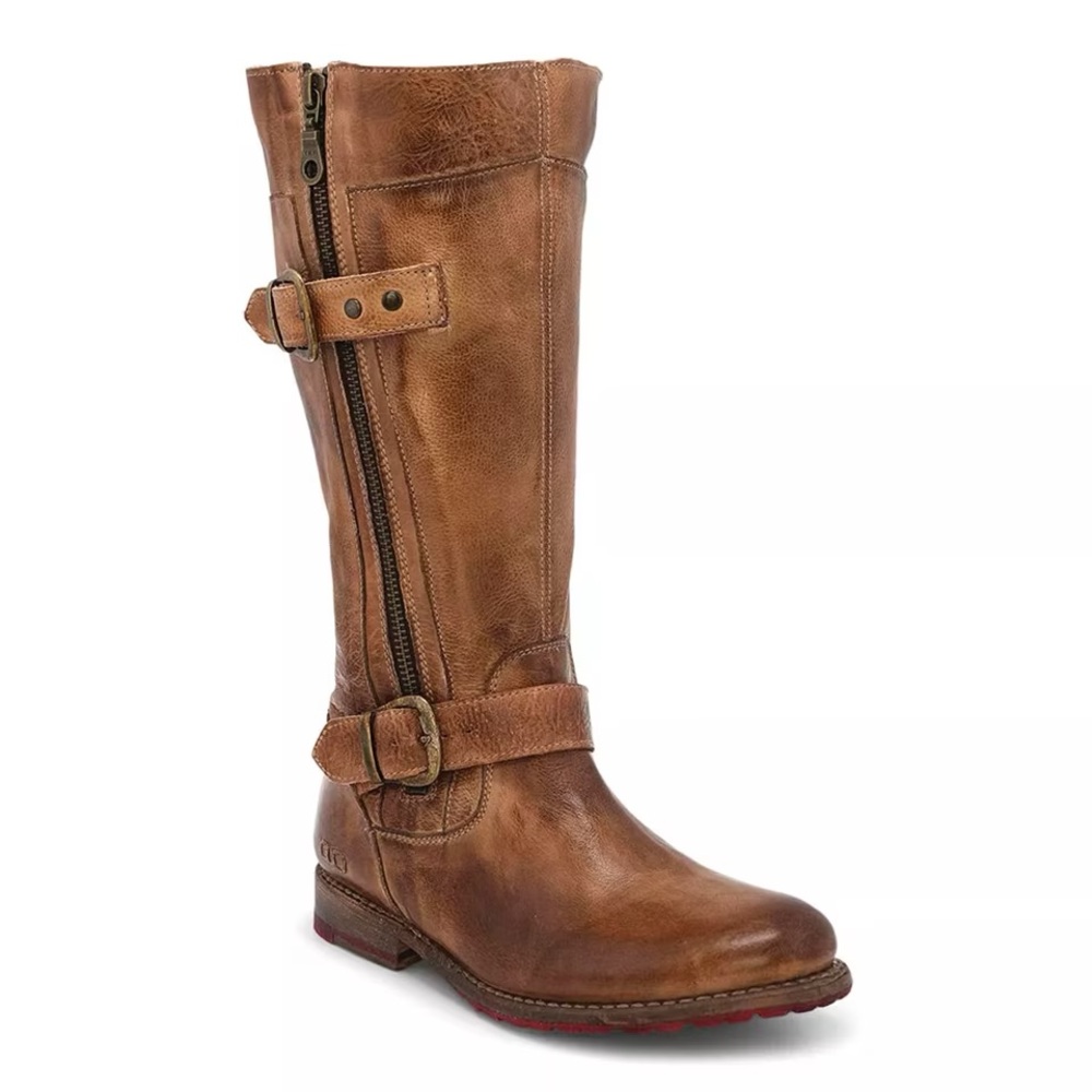 Bed Stu Tan Leather Moto Boots